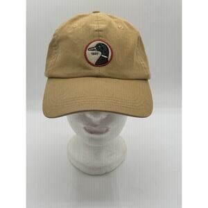 DUCK HEAD Hat Mallard Logo Patch Dad Cap Mens OSFM Khaki Tan Cotton Adjustable
